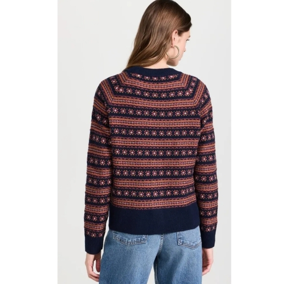 Faherty Highland Fair Isle Cardigan S - Picture 6 of 16